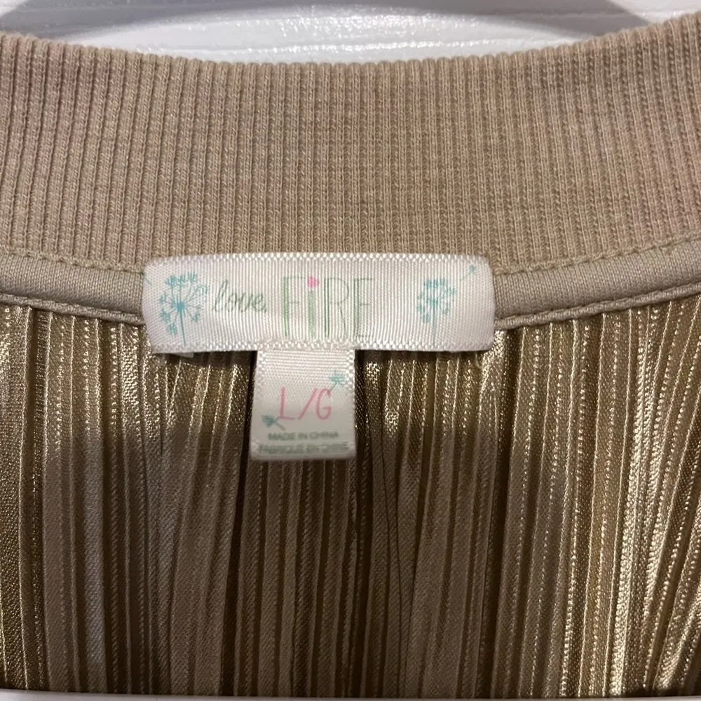 Love fire gold full zip jacket in large - Image 3