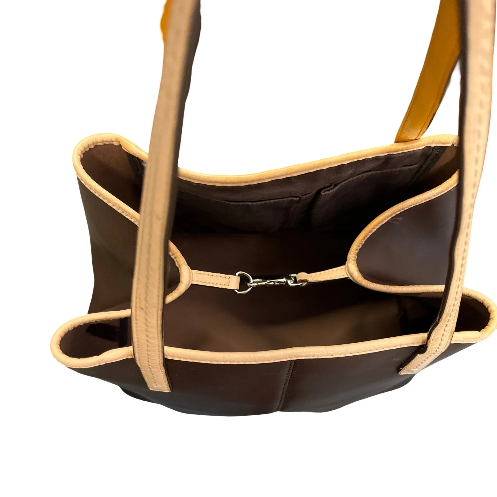 Coach Metro Tote F24341 Brown PVC Leather Trim Shoulder Bag Missing Hangtag - Image 9