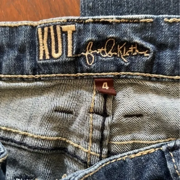 KUT from the Cloth Katy Boyfriend Raw Hem Cropped Straight Leg‎ Jeans - Size 4 - Image 5
