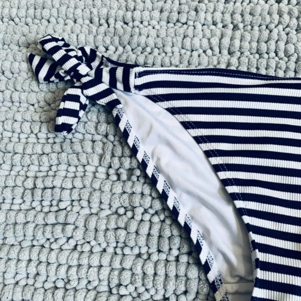 ASOS New Look Striped Full Coverage Bikini Bottoms women's size 10 - Image 2