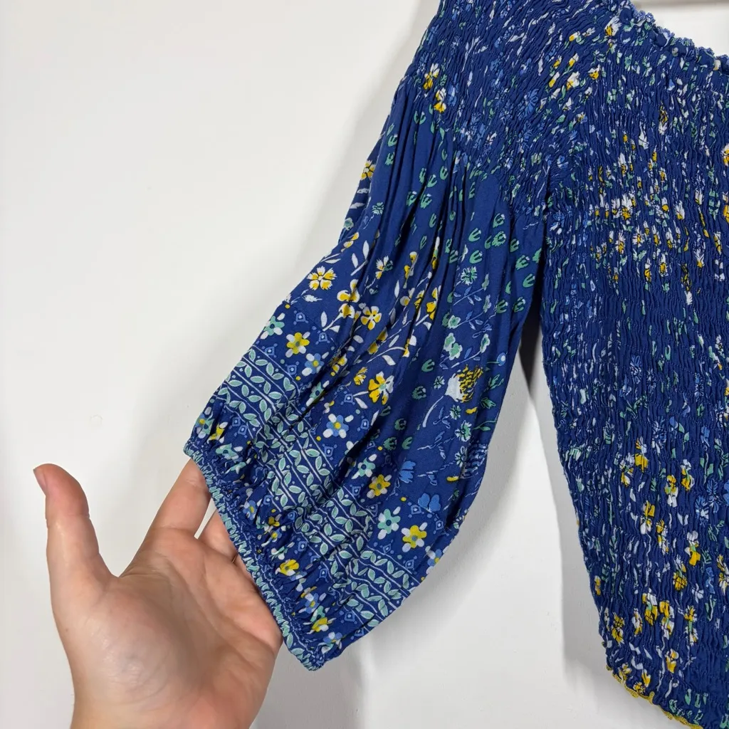 Poupette St Barth Ariel Smocked Crop Top Size M/L - Image 5