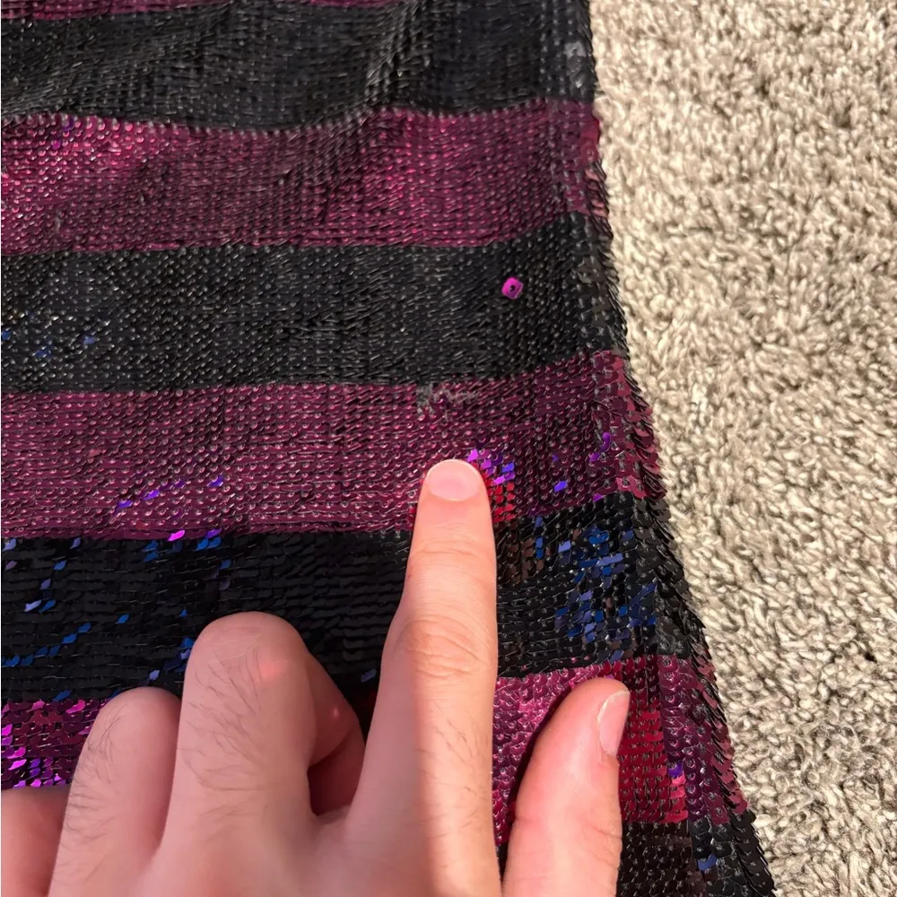 Alice + Olivia Pink Sequince Short Sleeve Pink Party Festival Blouse Size Xs NWT - Image 12