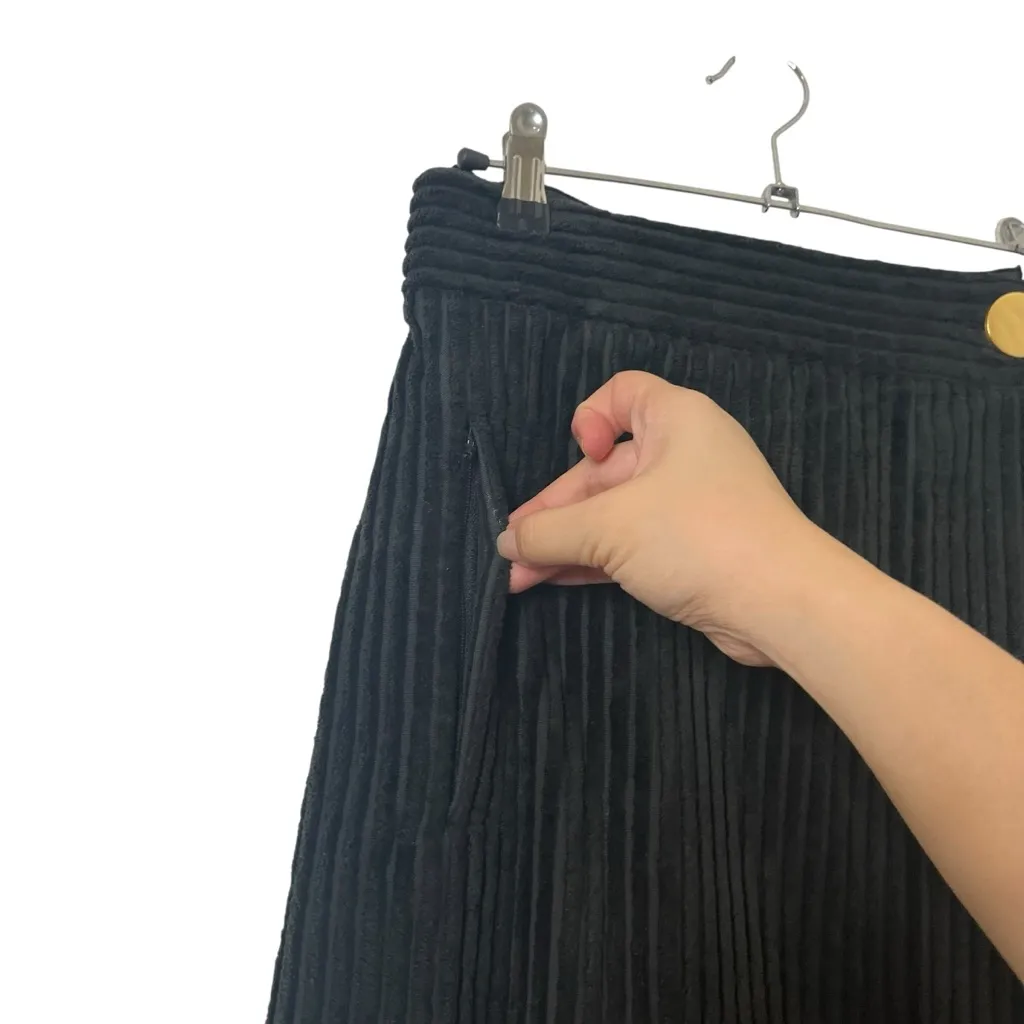 Tibi Wrap Midi Skirt Green Corduroy Women’s Size 4 Tailored Office Classic - Image 6