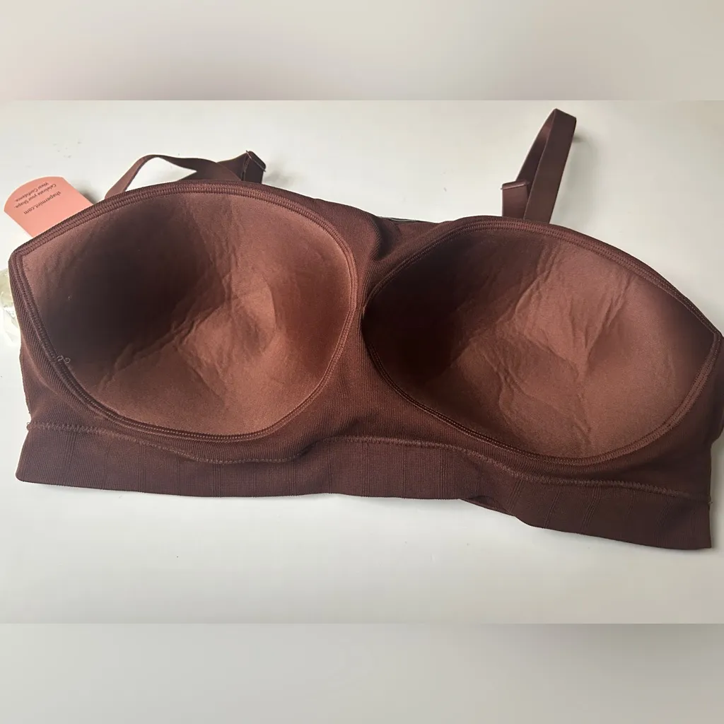 Shapermint Women’s Convertible Strapless Bandeau Bra Brown Size undefined - Image 3