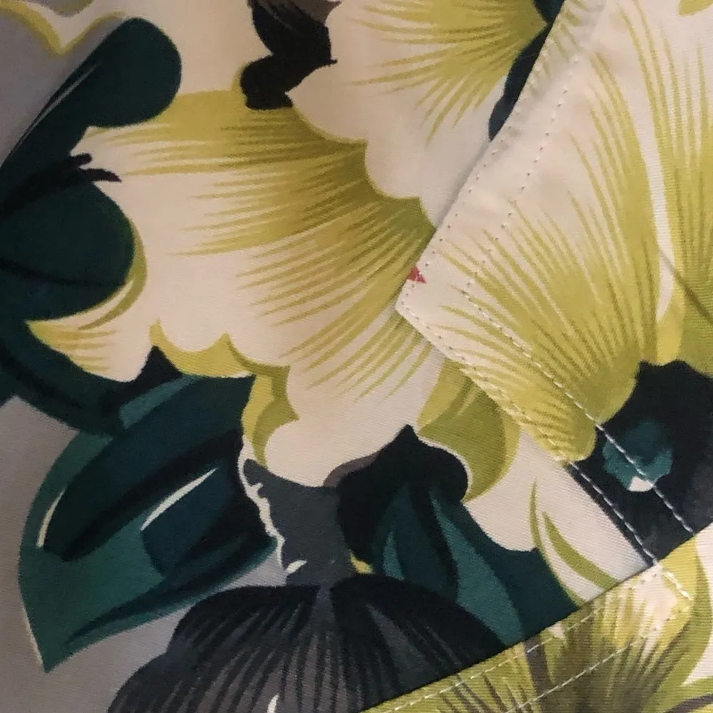 VTG Anne Pinkerton Blazer S Floral Hawaiian Print Coconut Girl White Lotus - Image 10