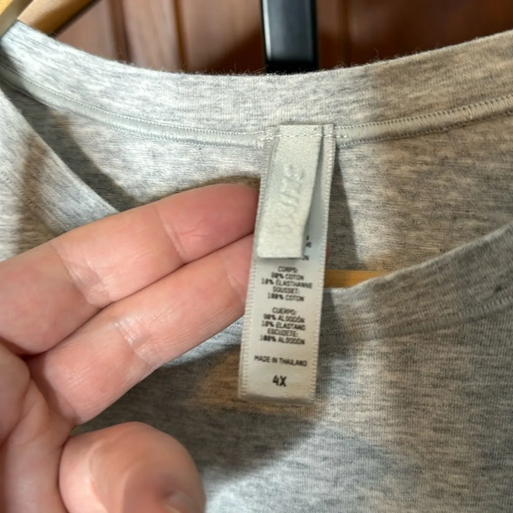 NWOT SKIMS Cotton Jersey T-Shirt Bodysuit Gray Size 4X - Image 6