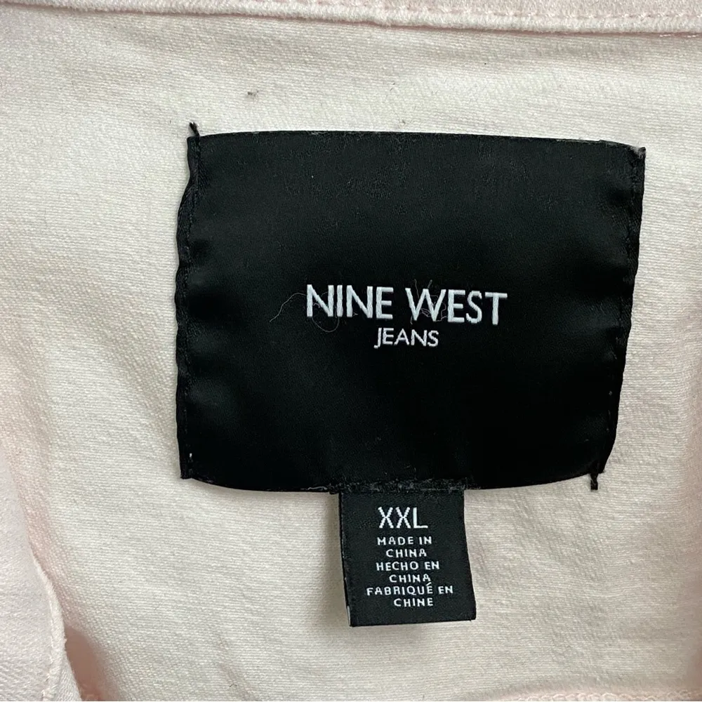 NINE WEST Jeans Ballerina Pink Denim Jacket Size XXL - Image 8