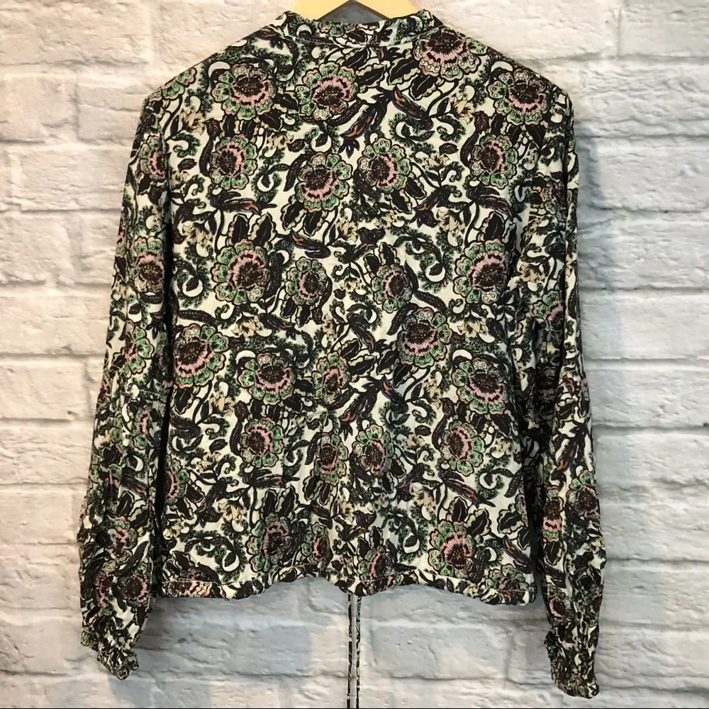 Free People  Size Small Soft Printed Balloon Sleeve Jacket - Image 7