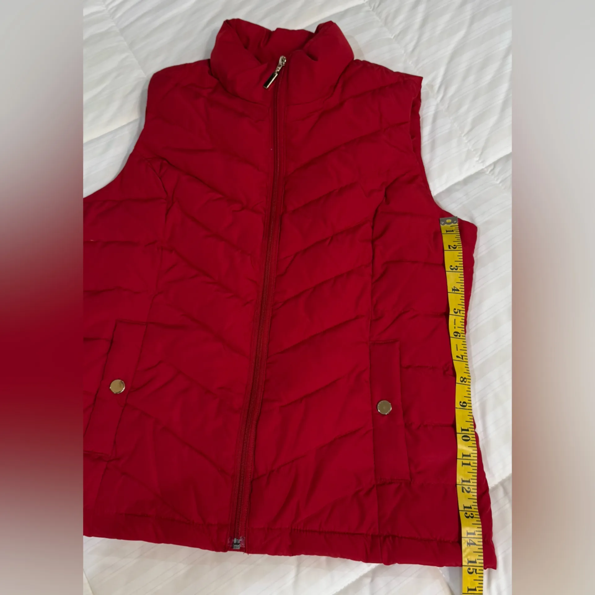 Charter Club Red Quilted Vest - Image 5
