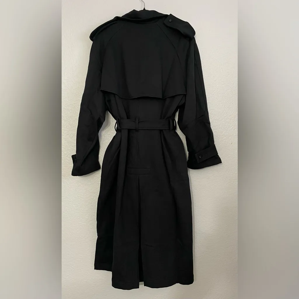 SKIMS NWT Boyfriend Fleece Trench Coat Onyx Size S Oversized - Image 5