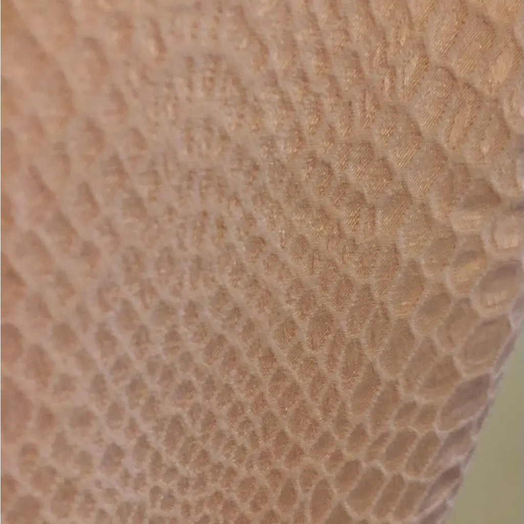 ERIC Womens Skinny Pants Size 8 Pale Peach Snake Skin Fabric Design Zip NWOT - Image 4