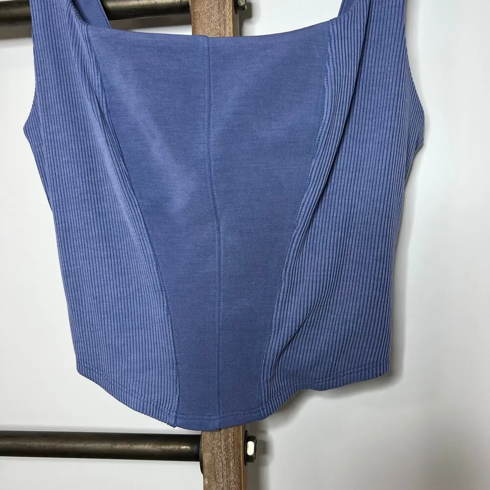 Victoria's Secret NWT Sandwashed Jersey Blue Tank Top Size XS - Image 3