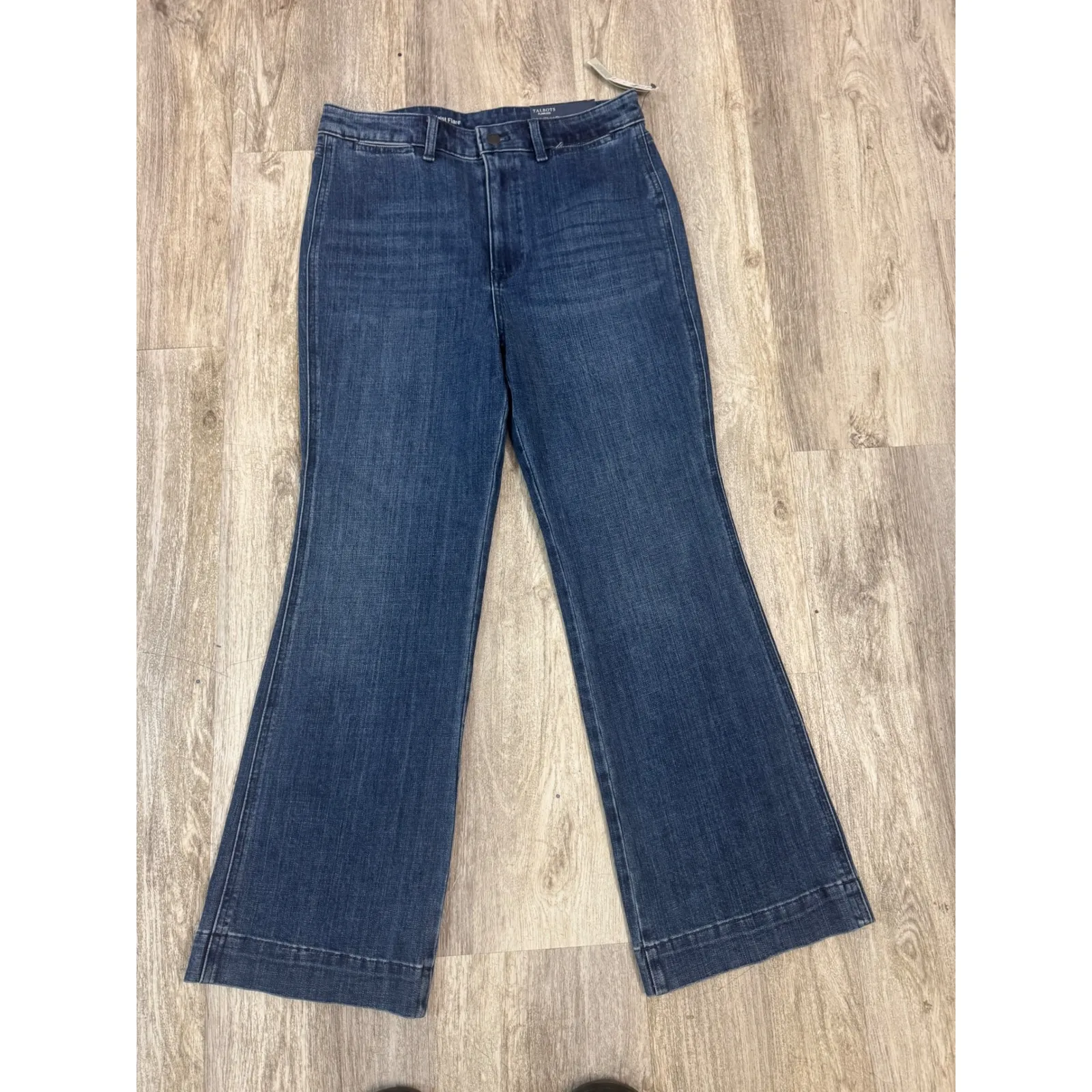 Talbots Flawless High Waist Flare Jeans Petite Size 12P Dark Wash Denim - Image 2