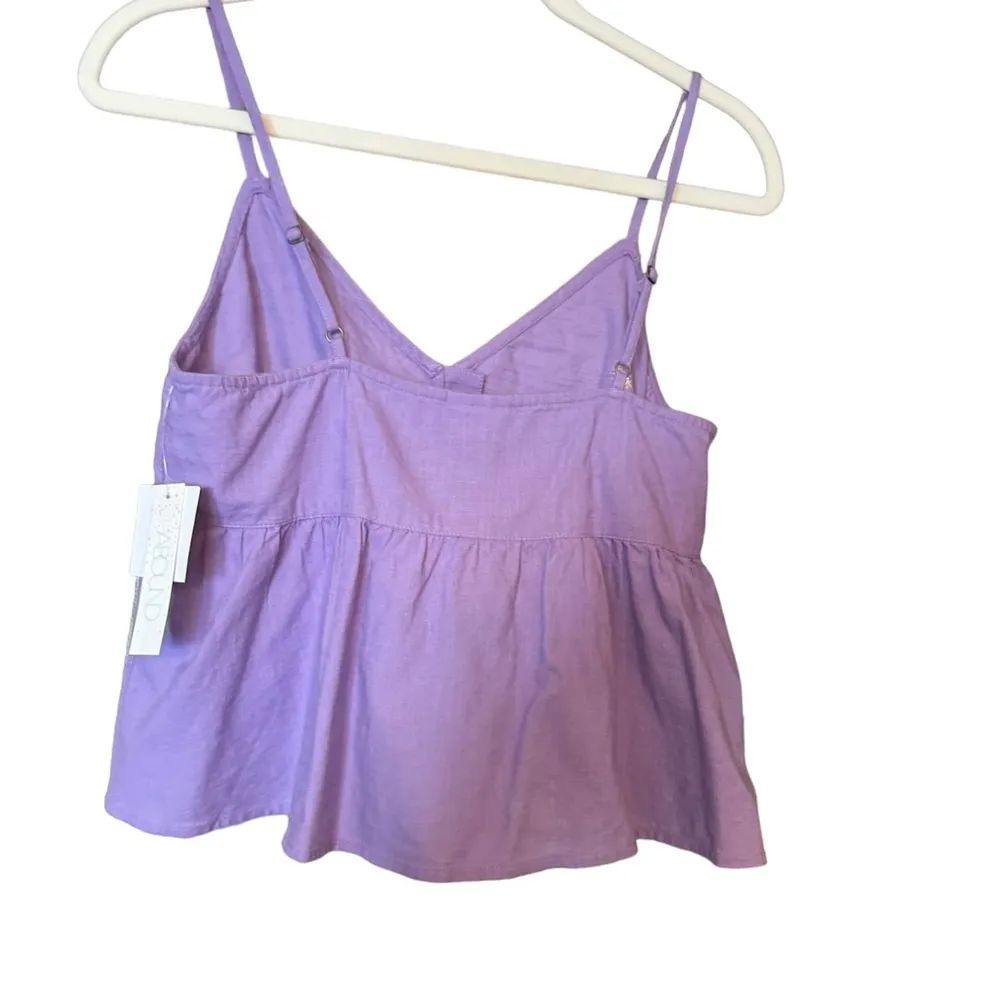 Abound Peplum Woven Purple Cami NWT - Image 2