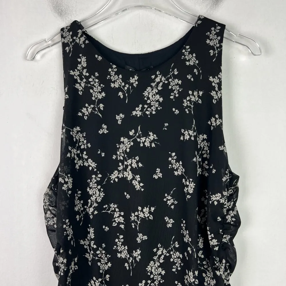 NWT Stitch Fix 41 Hawthorn Sophia Sleeveless Midi Dress Black Floral Size 2X - Image 3