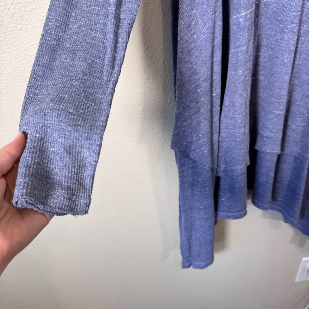 Free People Purple Thermal Boho High Low Tunic Mini Dress Womens M Casual Fall - Image 6