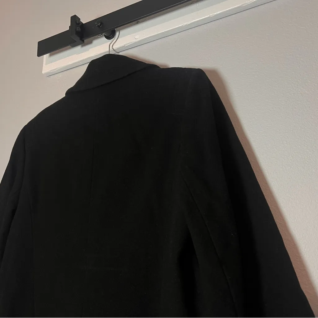 Jones New York Double Breasted Peacoat Wool Cashmere Blend Black Size 12 - Image 7