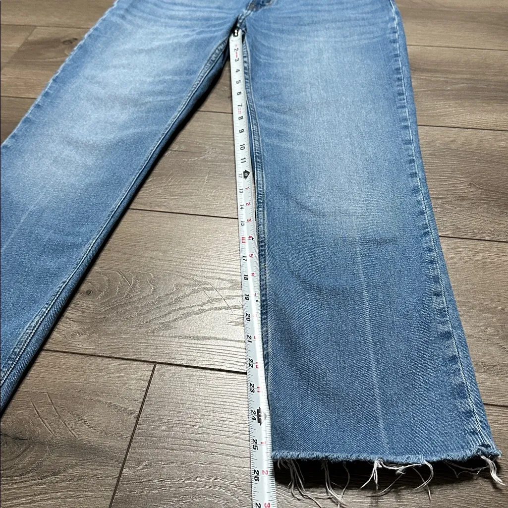 Abercrombie & Fitch Ankle Straight Ultra High Rise Curve Love Blue Jeans 26 - Image 10