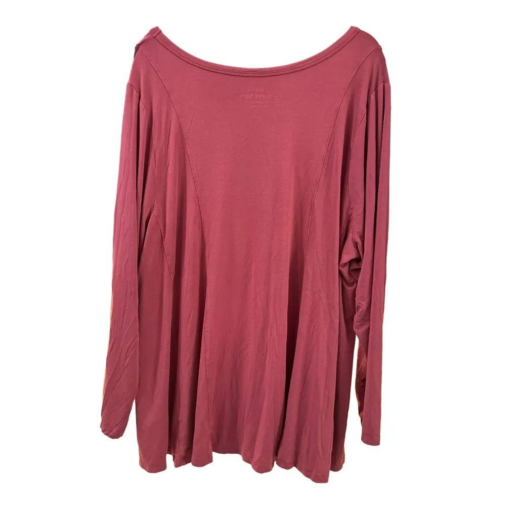 Torrid Super Soft Scoop Neck Fit And Flare Long Sleeve Top 5 5X T-Shirt 14312351 - Image 5