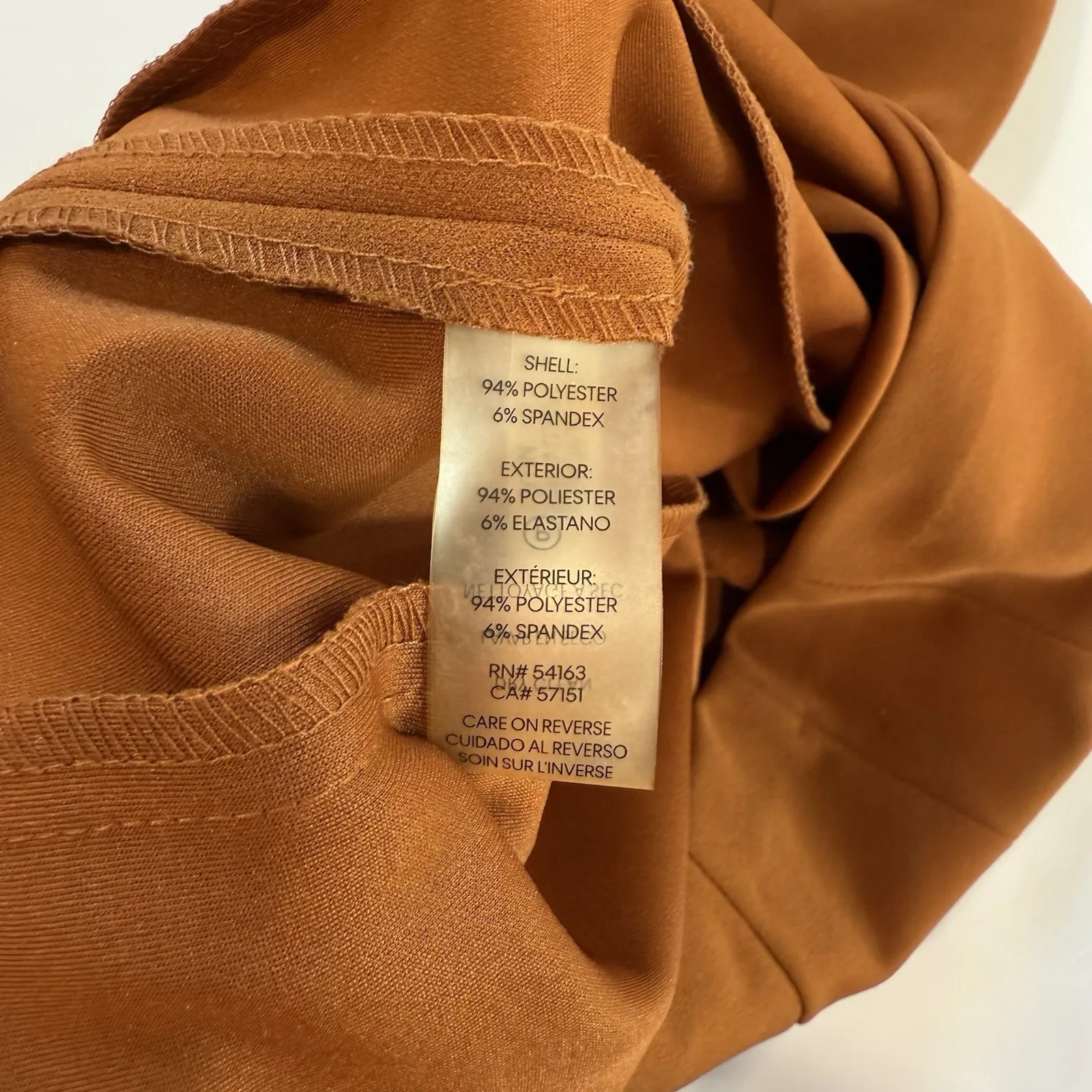 Calvin Klein Copper Orange Stretch‎ Crepe Puff Sleeve Sheath Dress Size 2 - Image 11