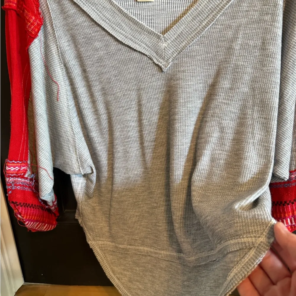 We The Free Textured Gray Knit Top - Image 7