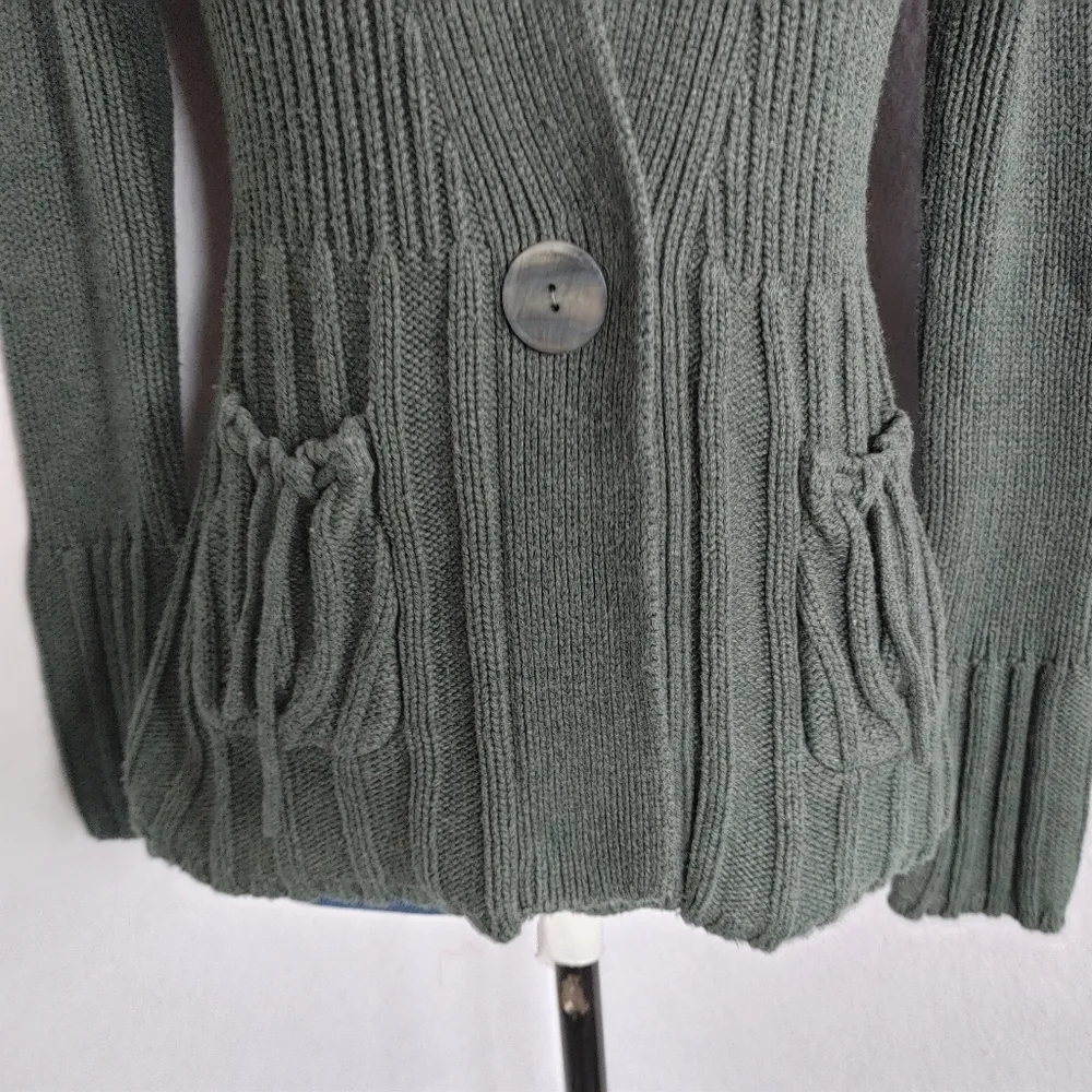 89th and Madison Green Cardigan Sweater - Image 3