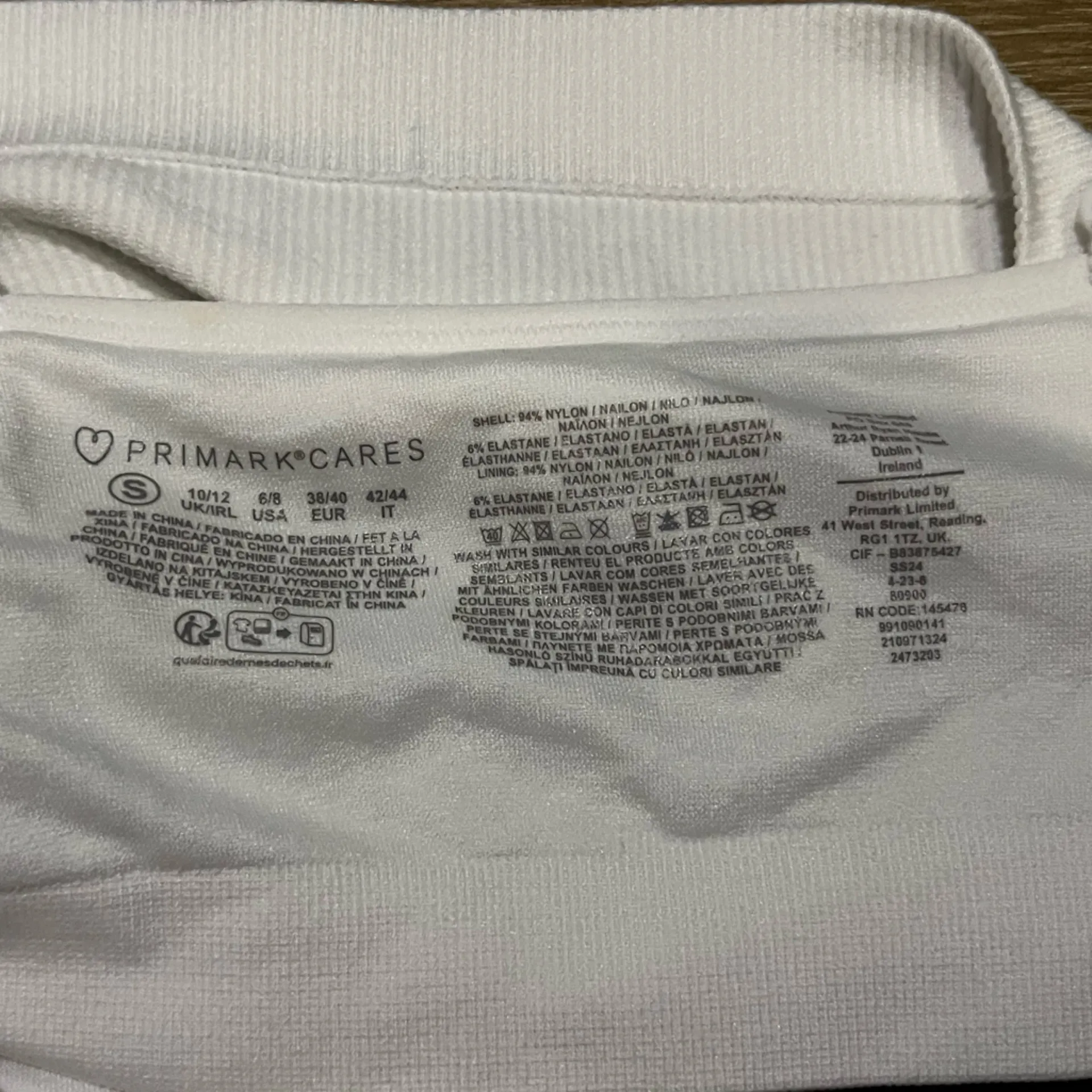 Primark  White Ribbed Tank Top - Image 3