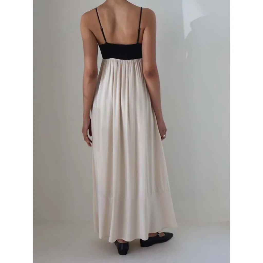 NIA Clove Dress in Ecru XSmall New Womens Maxi Long Casual Gown Black Size XS - Image 13