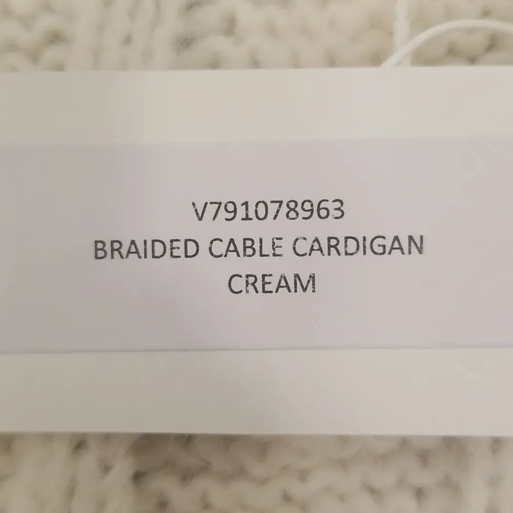 💕VINCE💕 Braided Cable Cardigan Alpaca Wool Blend ~ Cream NWT - Image 7