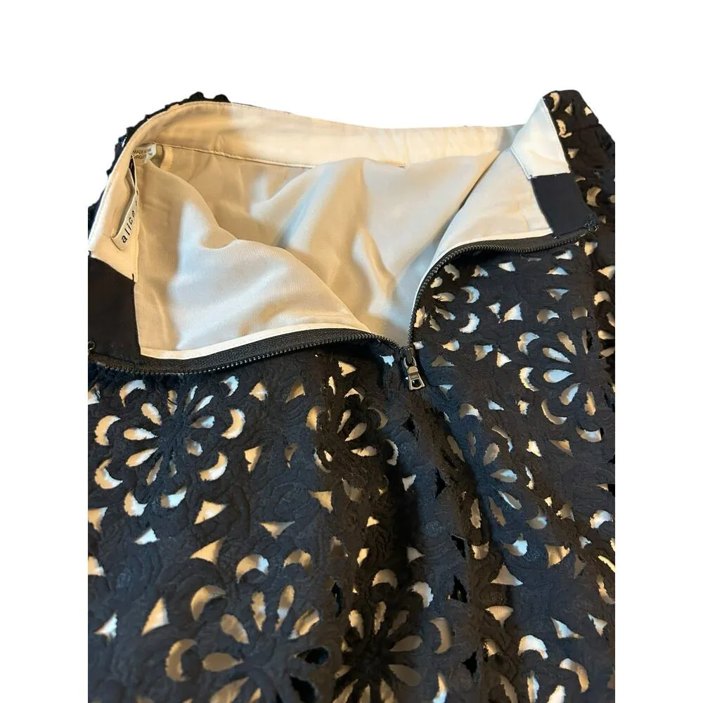 Alice + Olivia Viviana Cutout A-Line Skirt - Size 4 - Image 9