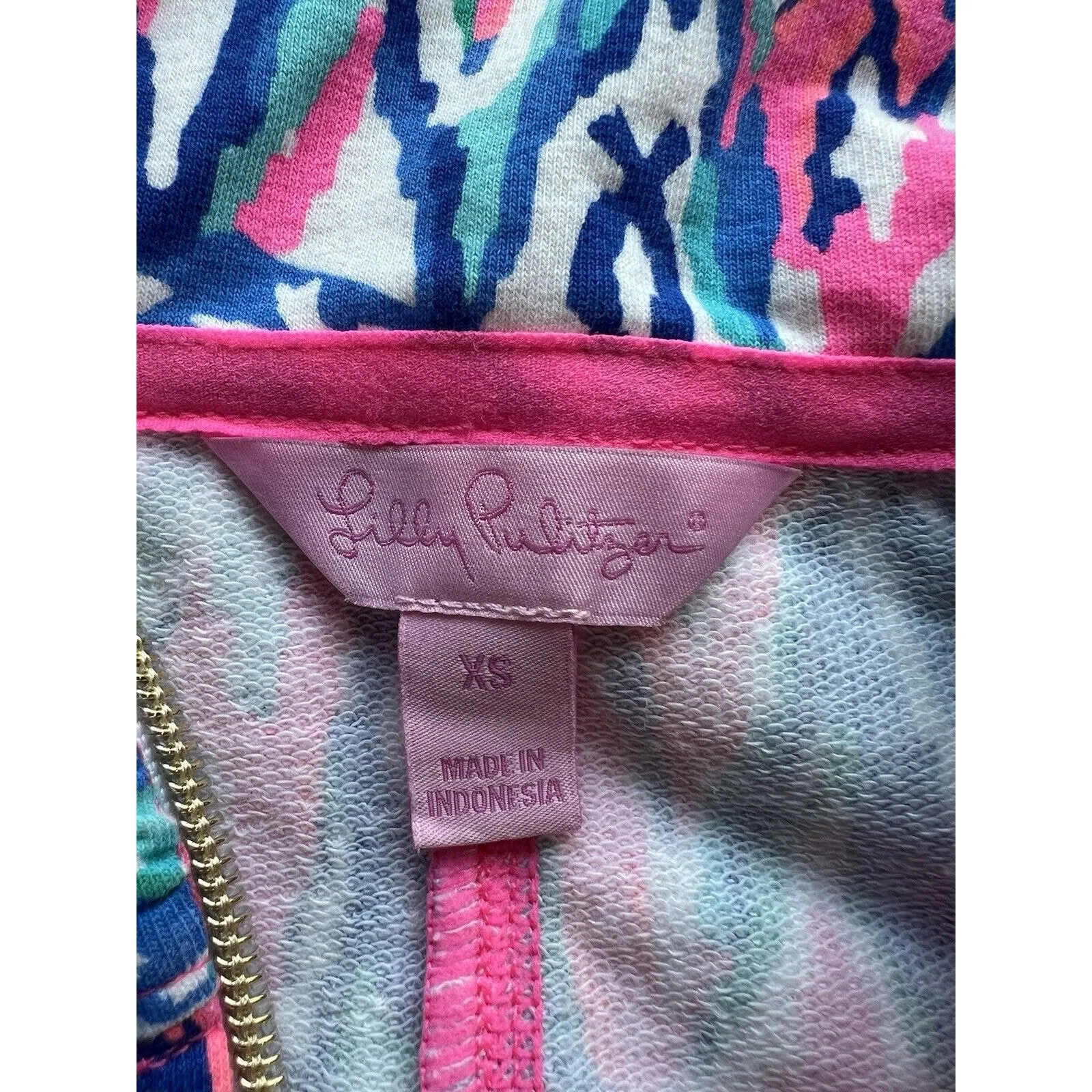 Lilly Pulitzer  Tiki‎ Pink DeeDee Swing Jacket Size XS Multicolor Athletic Zipper - Image 6