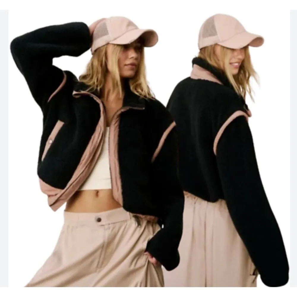 Free People  Movement Courtside Fleece Full Zip Jacket Size Medium - Image 9