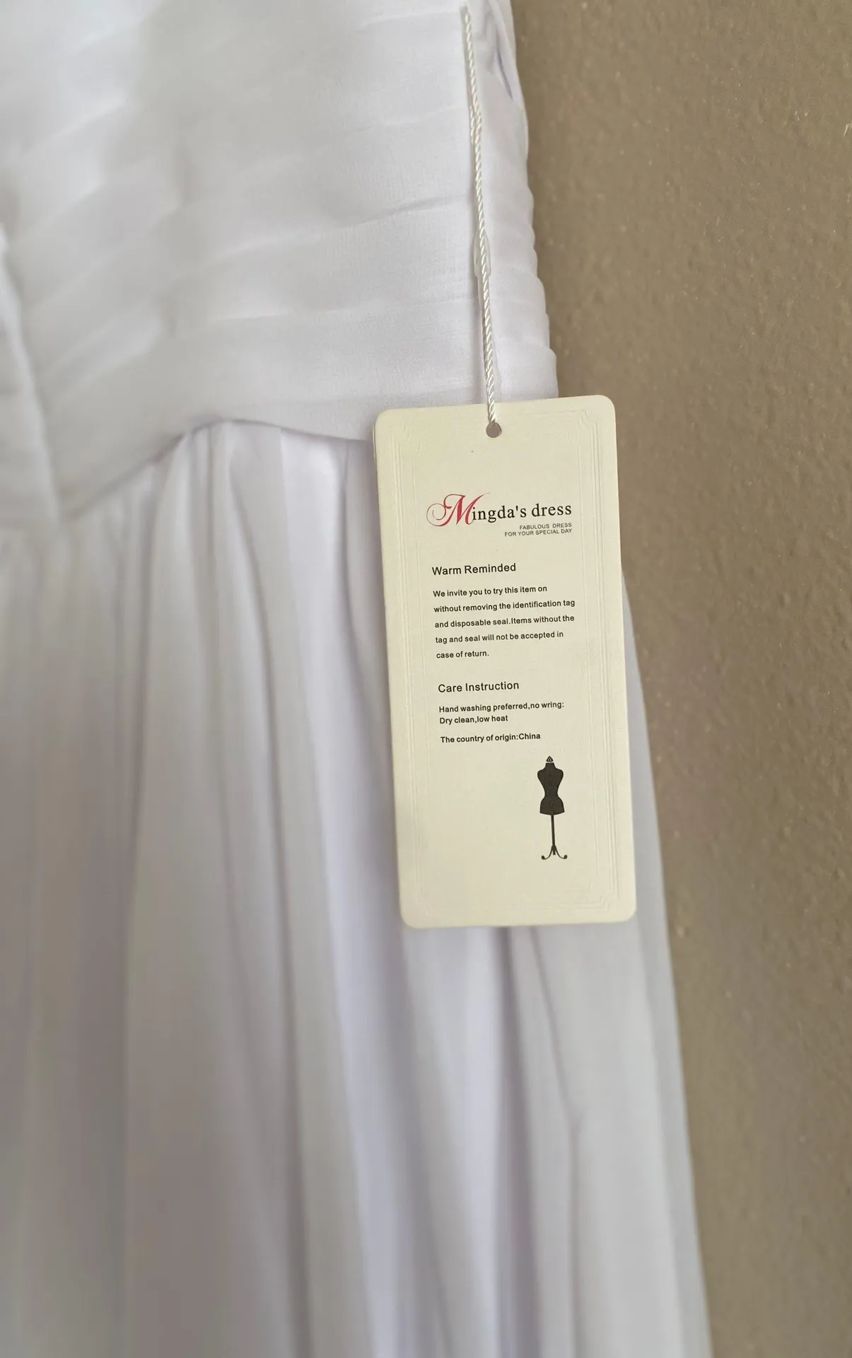 Mingda White Lace Floral Off The Shoulder Wedding Dress Size 6 - Image 15