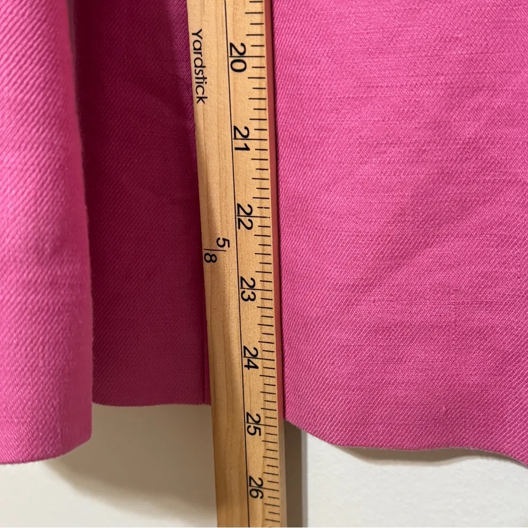 J. Crew Parke Pink Blazer Jacket Size 8 Linen - Image 9