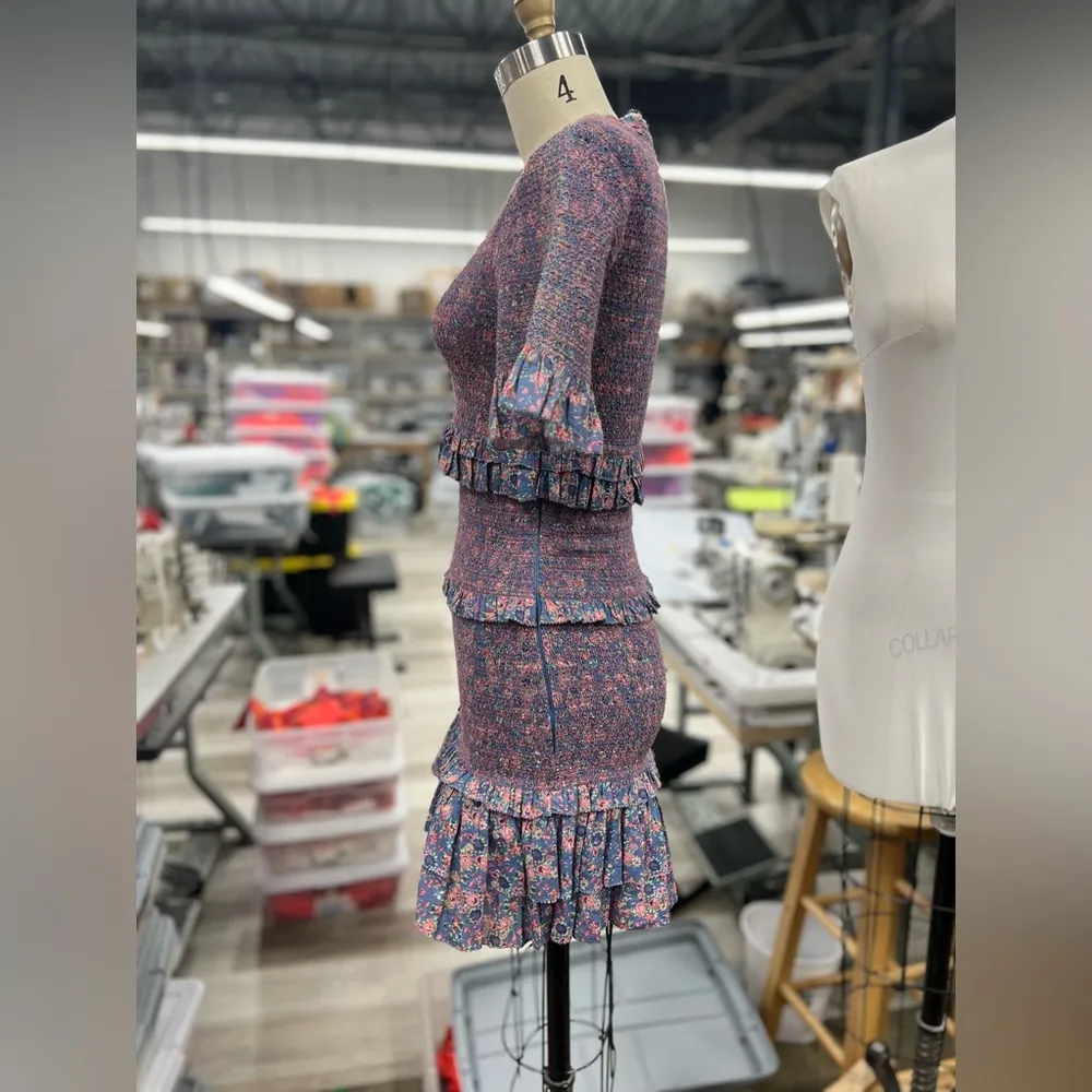 LoveShackFancy Aveline Floral Dress S - Image 4