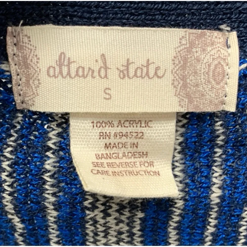 Altar’d State Open Fringe “Aztec Boulevard” Sweater Cardigan Small New With Tags - Image 4