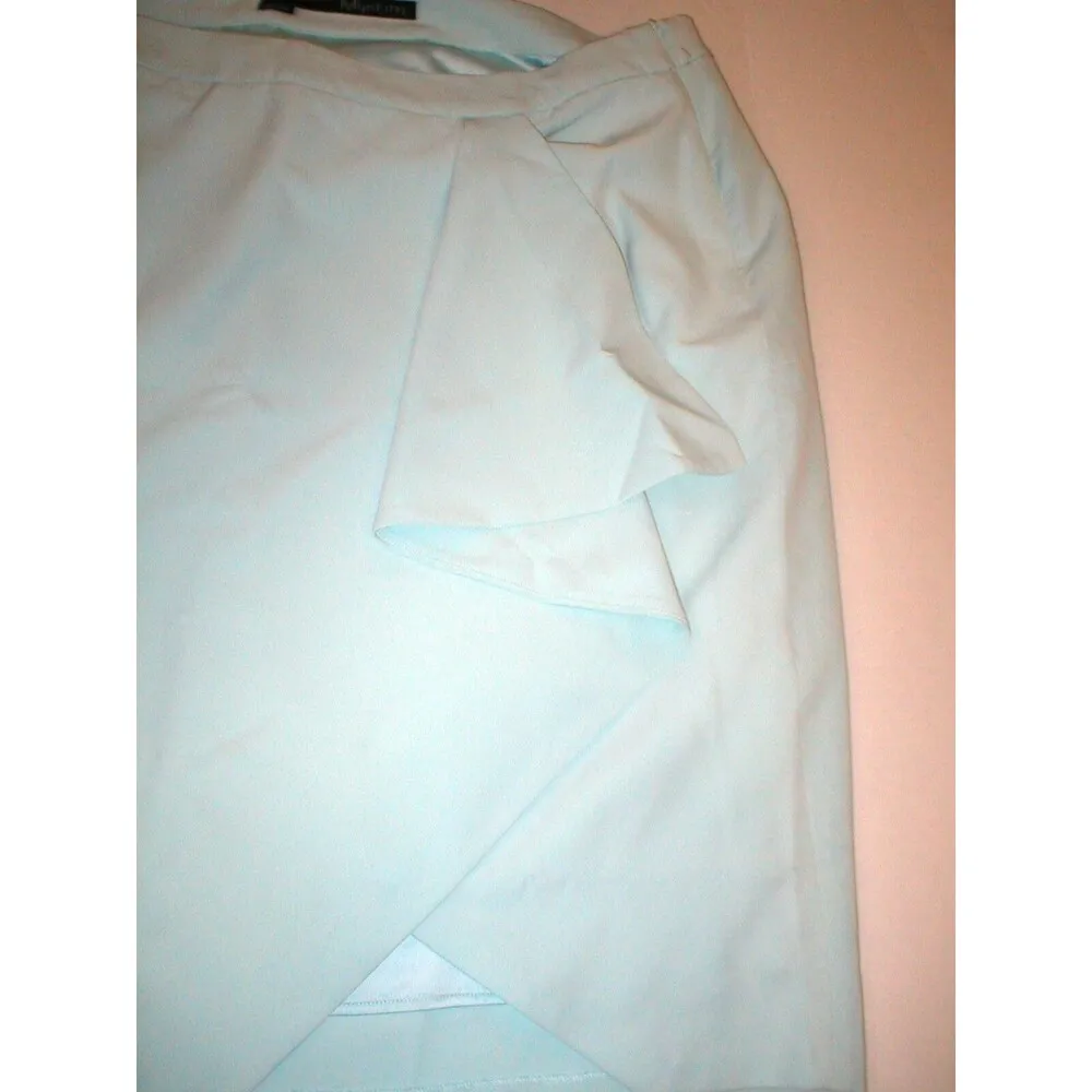 New Mynt 1792 High End Plus Womens 24W 24 W Mint Green Skirt Office Light Ruffle - Image 3