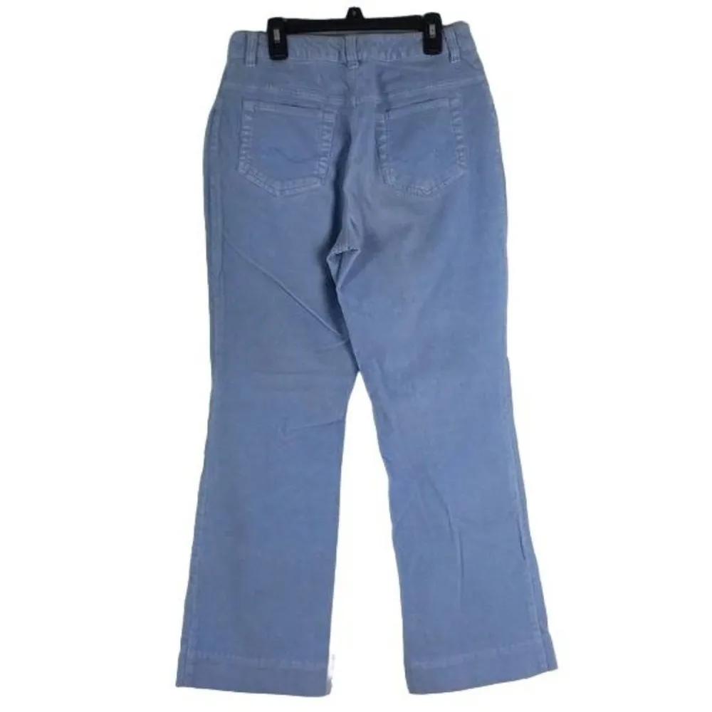 Vintage 90s St Johns Bay Corduroy Pants Jeans 4 Blue Stretch Bootcut Mid Rise - Image 4