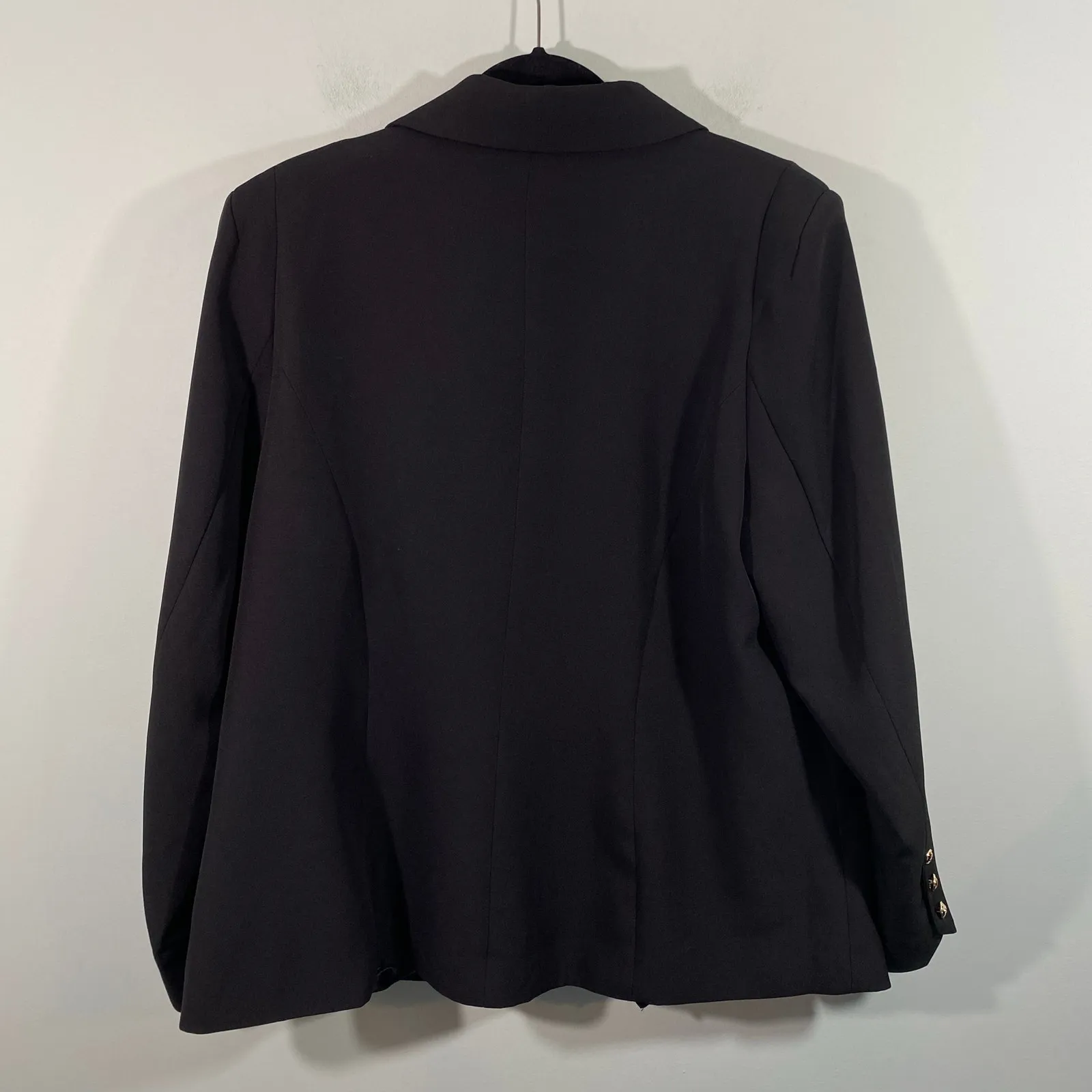 City Chic Women's Black Structured Double Breasted Blazer Size M/18 - Image 8