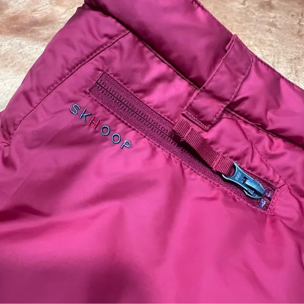 Skhoop Down Zip front outdoor winter fall mini skirt red size XL Sweden - Image 9