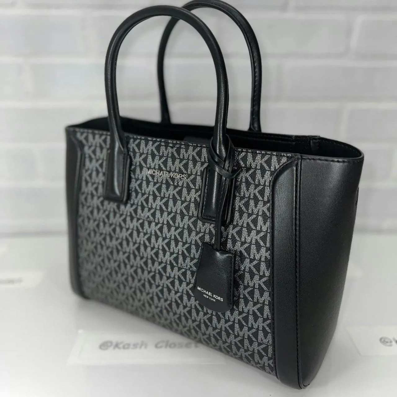 Michael Kors Black Kali Satchel Medium Purse iPad Case - Image 4