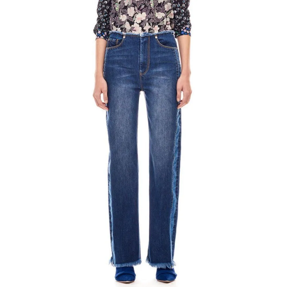 Rebecca Taylor High Rise  Wide Leg Jeans - Image 2