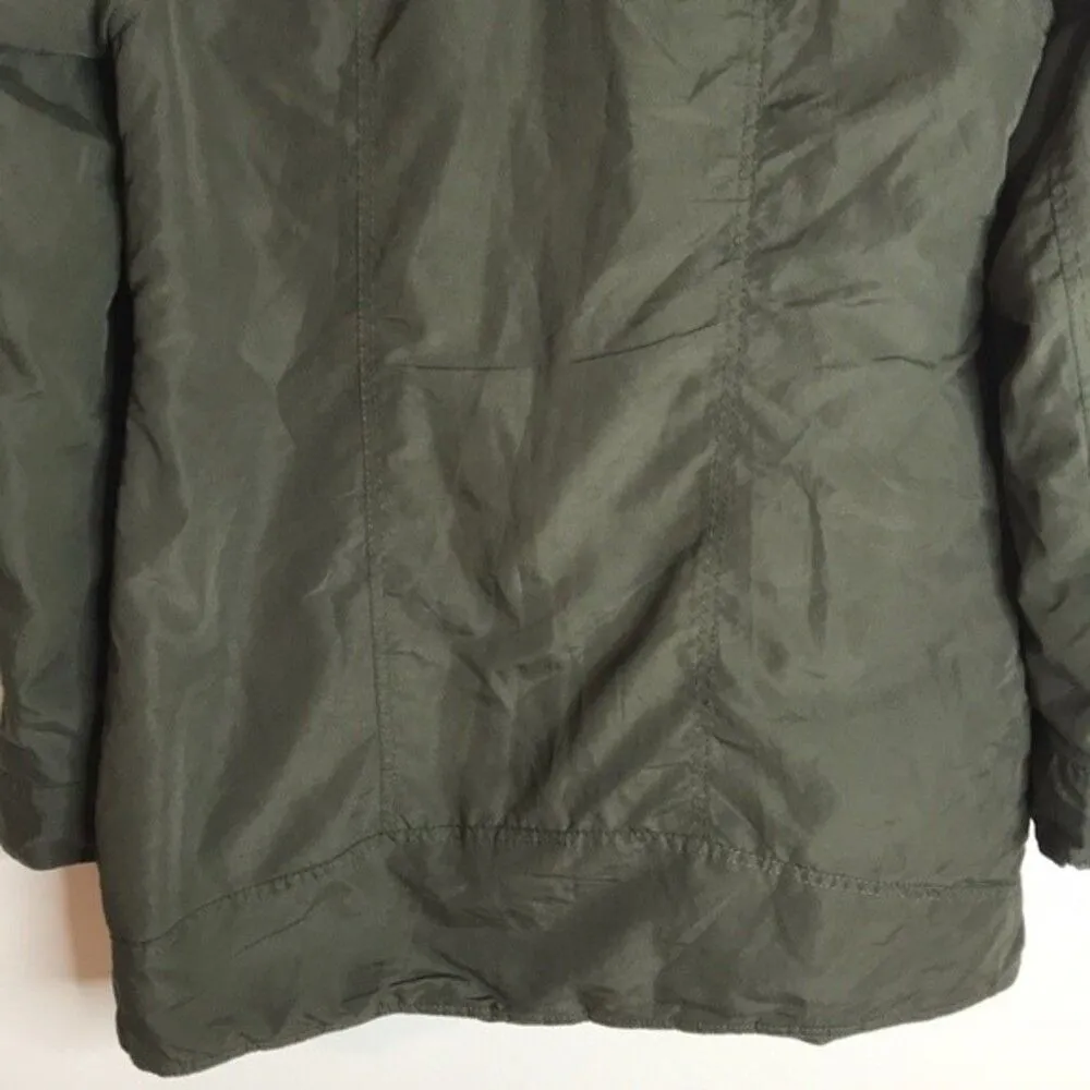 Sly military spirit of freedom parkas zip and buckle up jacket size medium Green - Image 13