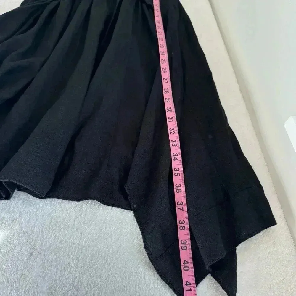 CYNTHIA ROWLEY BLACK LINEN FIT AND FLARE DRESS size‎ Xs - Image 11