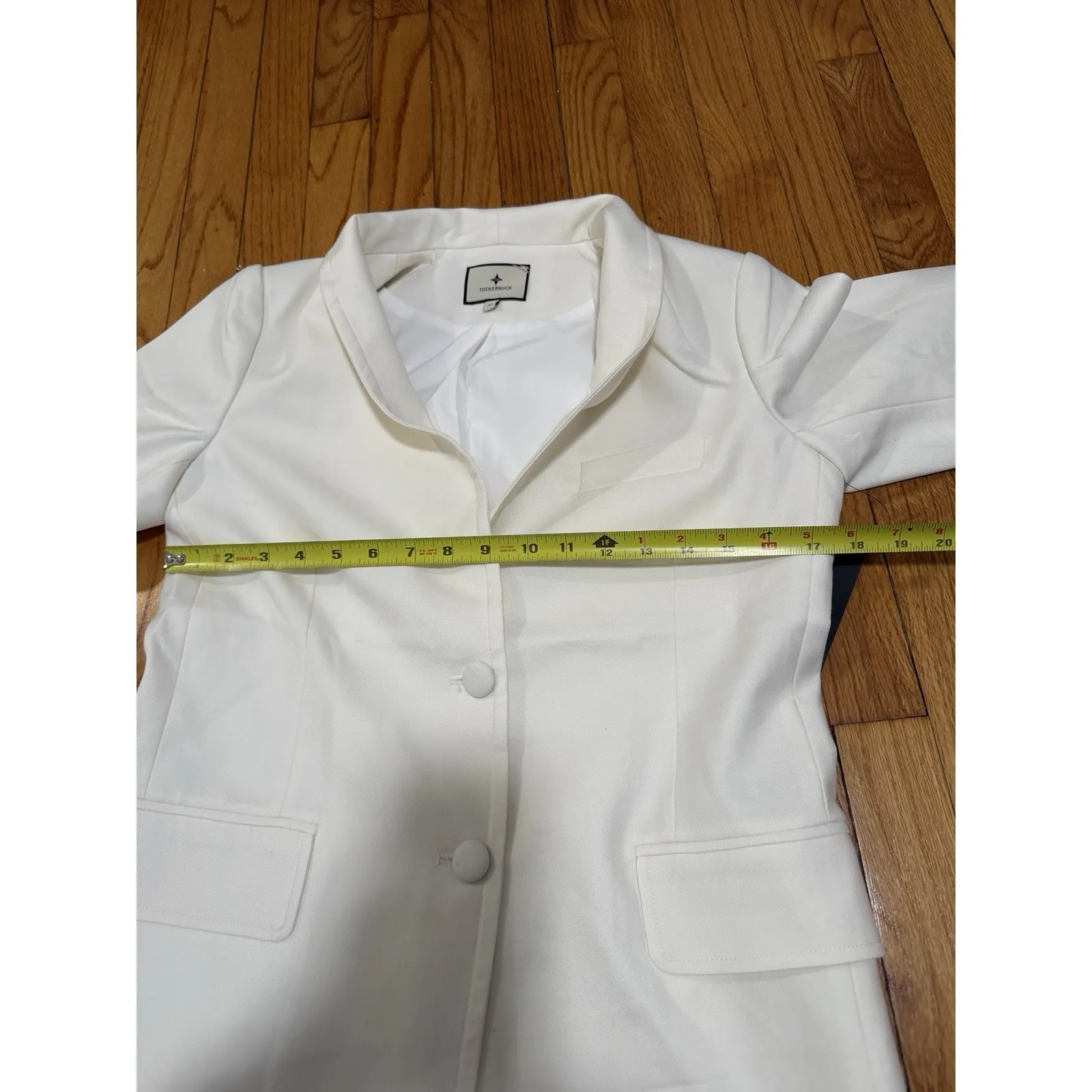 Tuckernuck NWT Cream Wool Warner Two-Blazer Size XS - Image 10