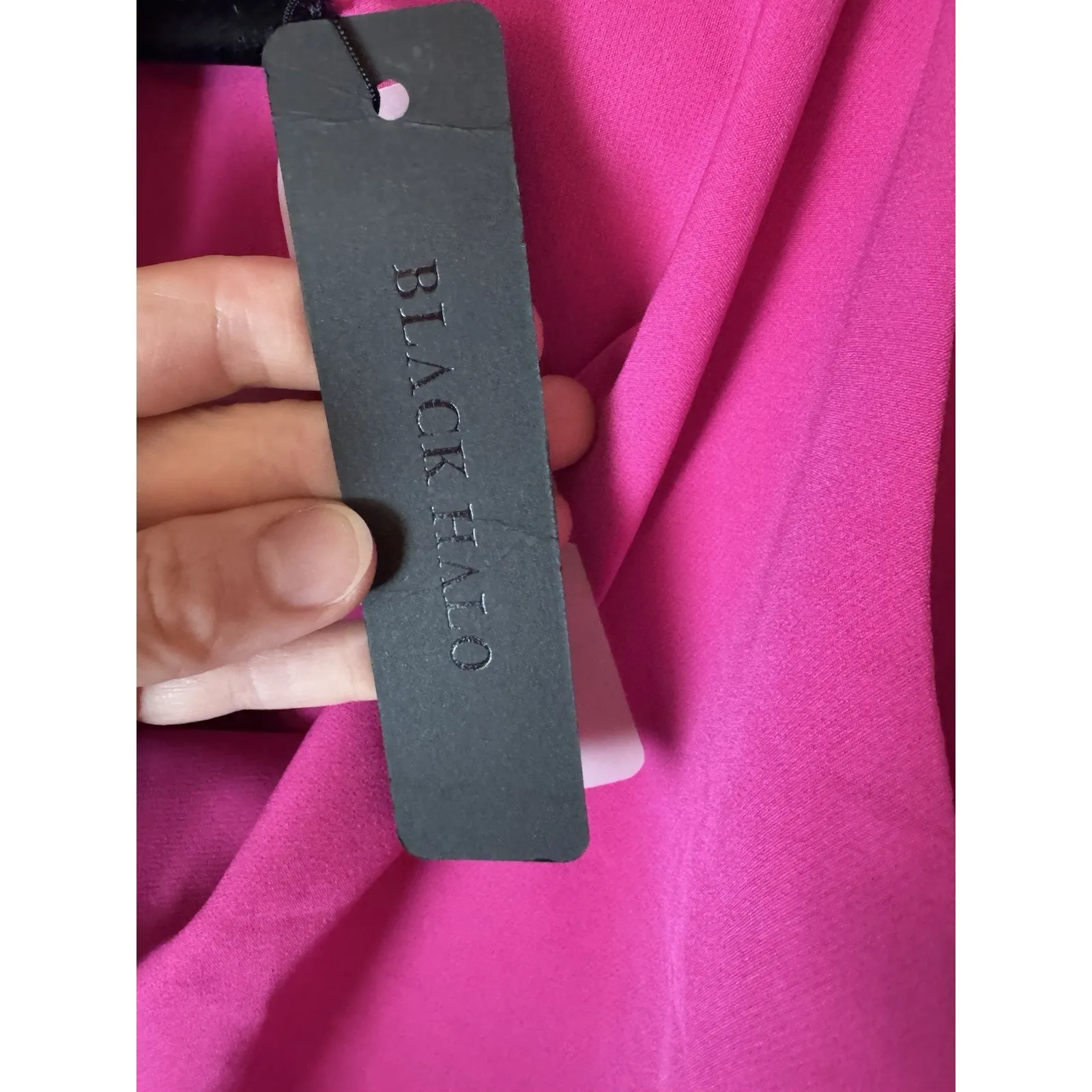 BLACK HALO Womens Hot Pink Lined Sleeveless Midi Formal Fit + Flare Sz 10 NWT - Image 16