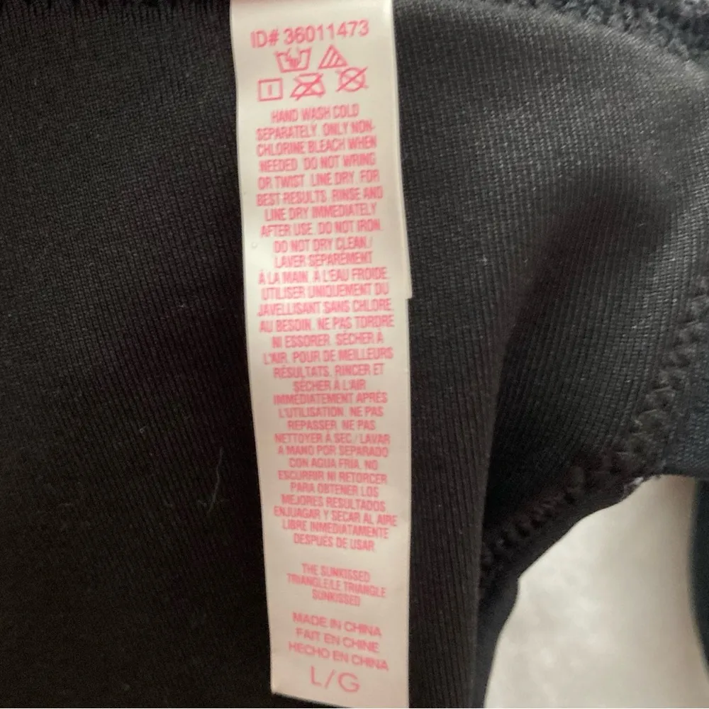 Victoria's Secret Black Halter Neck Swim Top Size Large - Image 5