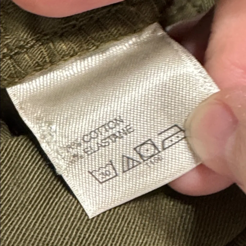 Gap Japanese Stretch Olive /Khaki Cargo Pockets Low Rise Y2K Utility Pants sz 2 - Image 13