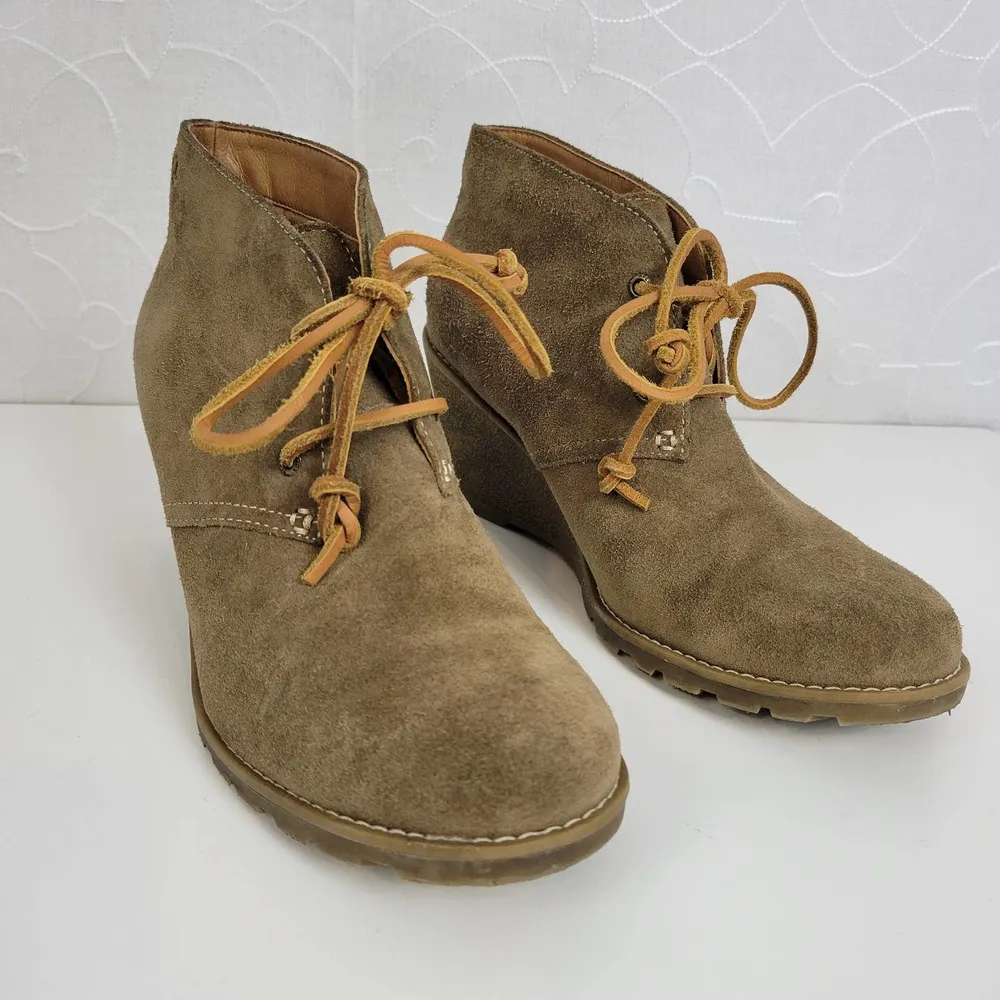 Sperry Stella Prow Women Chukka Boots Size 9 Brown Suede Wedge Heel Ankle Bootie - Image 4