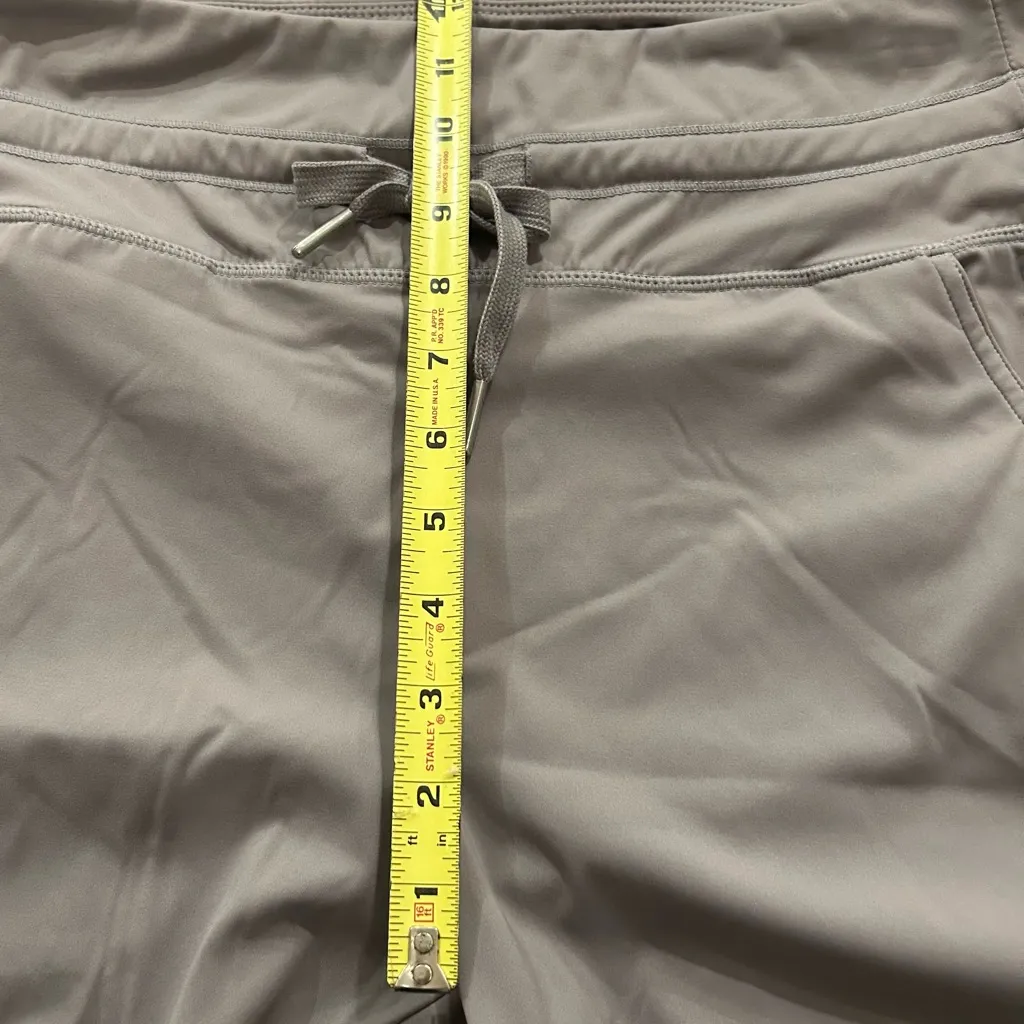 Halara Gray High Waisted Drawstring Pocket Plain Full Length Joggers Large - Image 8